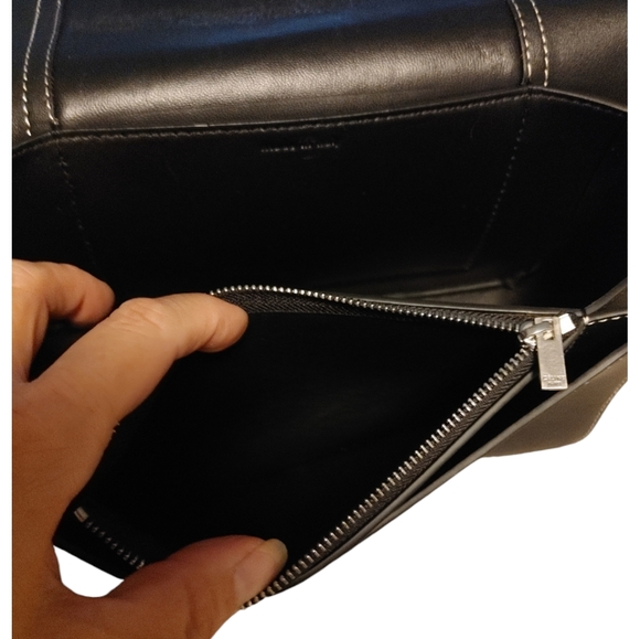 Celine Frame Black & White Leather Crossbody Bag - Picture 8 of 16